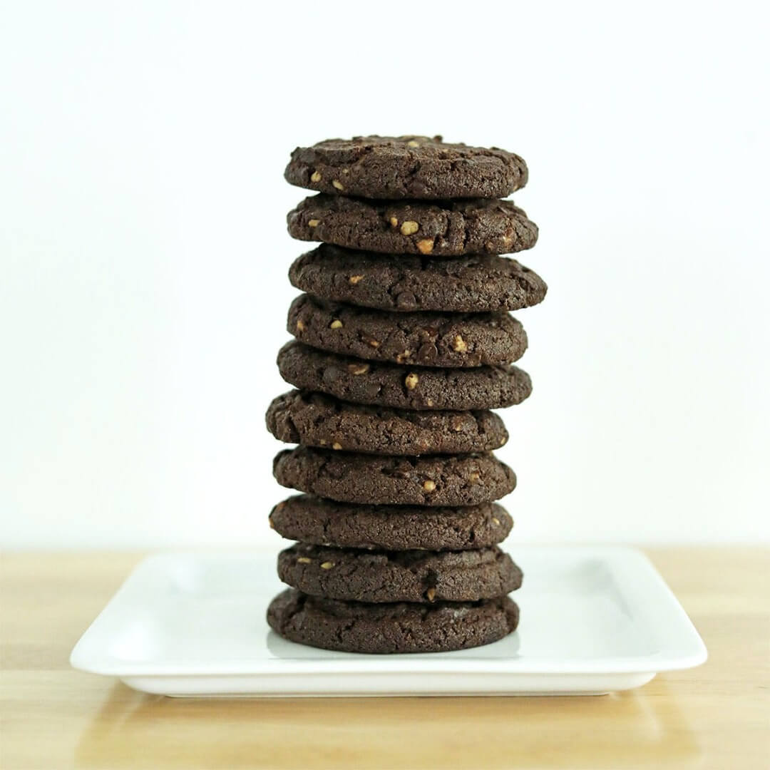 Double Chocolate Walnut Espresso Cookies